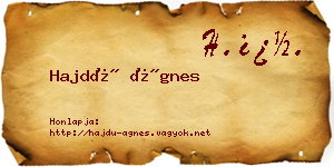 Hajdú Ágnes névjegykártya