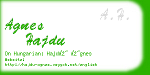 agnes hajdu business card